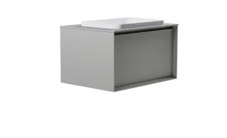 Тумба с раковиной Astra-Form Фрейм 4631177715266 80 см серый матовый